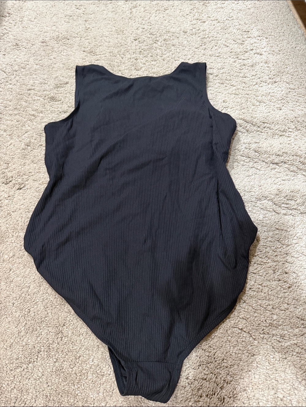 Andie Black Ribbed Button-Front Swim Bodysuit size 20/22 EUC - Picture 7 of 8